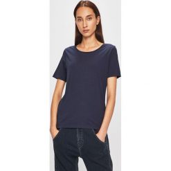 Scotch & Soda - T-shirt. Niebieskie bluzki damskie Scotch & Soda, s, bez wzorów, z bawełny, z okrągłym kołnierzem. W wyprzedaży za 89,90 zł.