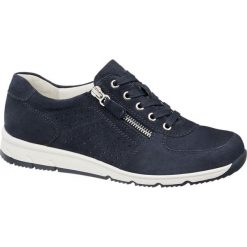 Sneakersy damskie Medicus niebieskie. Niebieskie półbuty damskie Medicus, ze skóry. Za 199,90 zł.