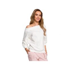M412 Bluza z szerokim dekoltem ecru. Bluzy damskie Moe, s, bez wzorów, z elastanu, bez rękawów, bez kaptura. Za 139,00 zł.