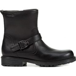 Geox - Buty. Czarne botki dziewczęce Geox, z okrągłym noskiem, bez zapięcia. Za 259,90 zł.