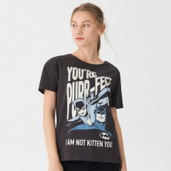 T-shirt z nadrukiem Batman i Catwoman - Czarny. Czarne t-shirty damskie House, xs, z nadrukiem, bez kołnierzyka. Za 39,99 zł.