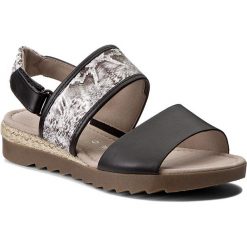 Espadryle GABOR - 62.742.57 Schw/W. Szare espadryle damskie Gabor, bez wzorów, ze skóry ekologicznej, bez obcasa. W wyprzedaży za 169,00 zł.