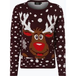 ONLY - Sweter damski – OnlX-Mas Bell Reindeer, niebieski. Niebieskie swetry damskie ONLY, s, bez wzorów, eleganckie, bez rękawów, bez kaptura. Za 79,95 zł.