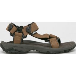 Teva - Sandały. Pomarańczowe kapcie męskie Teva, ze skóry. W wyprzedaży za 279,90 zł.