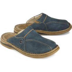 JOSEF SEIBEL 10999 751 541 KLAUS jeans-kombi, klapki męskie. Kapcie męskie Josef Seibel, bez wzorów, z jeansu. Za 279,90 zł.