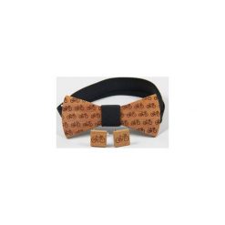 Muszka + Spinki #14. Pomarańczowe muszki męskie marki The bow bow ties, w paski, z dzianiny. Za 139,00 zł.