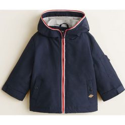 Mango Kids - Kurtka dziecięca Noha4 80-104 cm. Niebieskie kurtki chłopięce Mango Kids, bez wzorów, z bawełny, krótkie, bez kaptura. Za 119,90 zł.