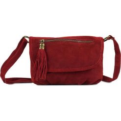 Torebki i plecaki damskie: Skórzana torebka „Nita” w kolorze bordowym – 27 x 19 x 4,5 cm
