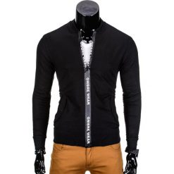 Bluzy męskie: BLUZA MĘSKA ROZPINANA BEZ KAPTURA B681 – CZARNA