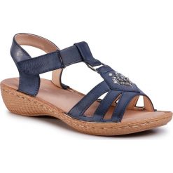 Sandały CLARA BARSON - WS1616-03 Cobalt Blue. Niebieskie klapki damskie Clara Barson, bez wzorów, ze skóry ekologicznej, bez obcasa. Za 79,99 zł.