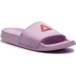 Klapki Reebok - Original Slide CN7086 Moonglow/Red/White. Szare klapki damskie marki Reebok, z materiału. Za 69,95 zł.