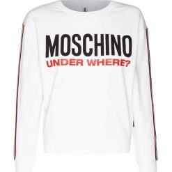 Bluza MOSCHINO UNDERWEAR. Białe bluzy damskie Moschino Underwear, s, z nadrukiem, z bawełny, bez rękawów, bez kaptura. W wyprzedaży za 781,00 zł.