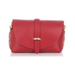Kopertówki damskie: Skórzana kopertówka w kolorze czerwonym – (S)22 x (W)13 x (G)9 cm