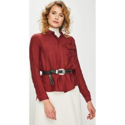 Answear - Koszula. Szare koszule damskie ANSWEAR, l, z bawełny, casualowe, z klasycznym kołnierzykiem, z długim rękawem. Za 119,90 zł.