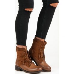 Botki workery na suwak KHLOE. Brązowe botki damskie marki Merg. Za 89,90 zł.