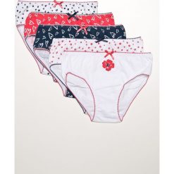 Blukids - Figi dziecięce 98-128 cm (5-pack). Białe majtki dziewczęce Blukids, z bawełny. W wyprzedaży za 27,90 zł.