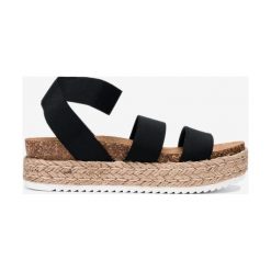 Steve Madden Kimmie Sandały Czarny. Czarne sandały damskie Steve Madden, w paski, ze skóry, bez obcasa, z paskami. Za 350,95 zł.