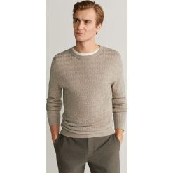 Mango Man - Sweter ARGYLE. Swetry męskie Mango Man, s, bez wzorów, z wiskozy, z okrągłym kołnierzem, bez kaptura. W wyprzedaży za 139,90 zł.