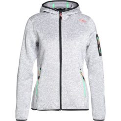 CMP WOMAN JACKET FIX HOOD Kurtka z polaru argento/bianco/green tea. Szare kurtki sportowe damskie CMP, z poliesteru. Za 249,00 zł.