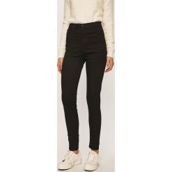 Answear - Jeansy. Czarne jeansy damskie ANSWEAR, xl, bez wzorów, z elastanu, z podwyższonym stanem. W wyprzedaży za 79,90 zł.