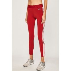 Adidas - Legginsy. Czerwone spodnie damskie Adidas, s, z bawełny. Za 129,90 zł.
