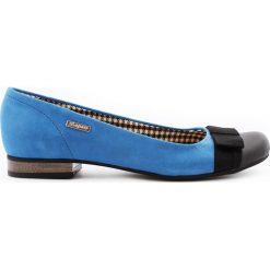 Dwukolorowe baleriny - skóra naturalna - model 007 - kolor szafir. Baleriny damskie Zapato, bez wzorów, ze skóry, bez obcasa. W wyprzedaży za 173,40 zł.