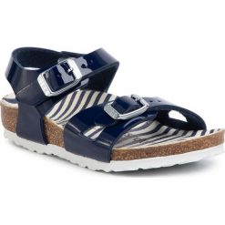 Sandały BIRKENSTOCK - Rio Kids 1016359 Nautical Stripes Navy. Niebieskie sandały dziewczęce Birkenstock, ze skóry ekologicznej, bez zapięcia. Za 219,00 zł.