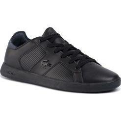 Sneakersy LACOSTE - Novas 319 2 Sma 738SMA002102H Blk/Blk. Czarne sneakersy męskie Lacoste, na co dzień, bez wzorów, ze skóry ekologicznej, bez zapięcia. W wyprzedaży za 319,00 zł.