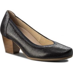 Półbuty CAPRICE - 9-22301-20 Ocean Reptile 806. Niebieskie półbuty damskie skórzane Caprice, eleganckie, na obcasie. W wyprzedaży za 169,00 zł.