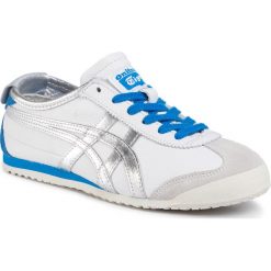 Sneakersy ONITSUKA TIGER - Mexico 66 1183A788 White/Pure Silver 101. Białe półbuty damskie Onitsuka Tiger, na co dzień, bez wzorów, ze skóry, bez obcasa, na płaskiej podeszwie, bez zapięcia. Za 379,00 zł.
