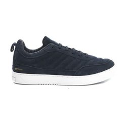 Skórzane sneakersy w kolorze granatowym. Niebieskie trampki męskie U.S. Polo Assn., Gas, na sznurówki. W wyprzedaży za 282,95 zł.
