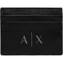 Armani Exchange - Portfel skórzany. Czarne portfele męskie Armani Exchange, bez wzorów, ze skóry. W wyprzedaży za 129,90 zł.