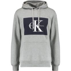 Kardigany męskie: Calvin Klein Jeans HOTORO Bluza z kapturem light grey heather