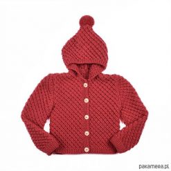 Swetry dziewczęce: Sweter Czerwony kapturek Merynos Dziecięcy