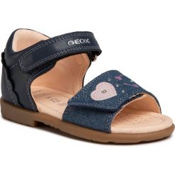 Sandały GEOX - B S. Verred D B0221D 0BCLG C4002 S Navy. Niebieskie sandały dziewczęce Geox, ze skóry ekologicznej, bez zapięcia. W wyprzedaży za 169,00 zł.