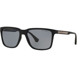 Emporio Armani - Okulary 0EA4047. Czarne okulary przeciwsłoneczne męskie Emporio Armani, z materiału, prostokątne. Za 629,90 zł.