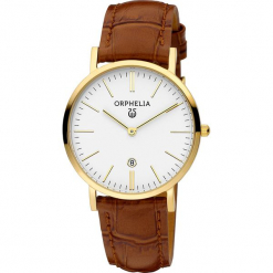 Zegarek kwarcowy w kolorze brązowo-biało-złotym. Brązowe, analogowe zegarki damskie Esprit Watches, ze stali. W wyprzedaży za 204,95 zł.