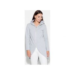 Bluza K215 Szary. Szare bluzy damskie marki KATRUS, l, bez wzorów, z dzianiny, bez rękawów, bez kaptura. Za 129,00 zł.