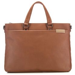 Torba w kolorze jasnobrązowym - (S)38 x (W)29 x (G)6 cm. Brązowe torby na laptopa Wittchen, w paski, z materiału. W wyprzedaży za 175,95 zł.