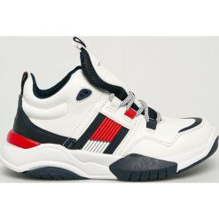 Tommy Hilfiger - Buty dziecięce. Białe trampki chłopięce TOMMY HILFIGER, bez wzorów, z gumy, sportowe, na sznurówki. Za 369,90 zł.