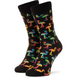 Skarpety Wysokie Unisex HAPPY SOCKS - FMN01-9300 Czarny Kolorowy. Czarne skarpetki damskie Happy Socks, bez wzorów, z elastanu. Za 39,90 zł.