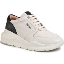 Sneakersy JOOP! - Unico 4140004960 White 100. Białe półbuty damskie JOOP!, na co dzień, bez wzorów, ze skóry, bez obcasa, na płaskiej podeszwie, bez zapięcia. Za 749,00 zł.