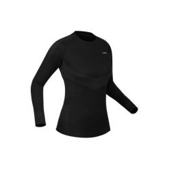 Koszulka termoaktywna na narty 900 damska. Czarne t-shirty damskie marki WED'ZE, l, z elastanu. Za 79,99 zł.