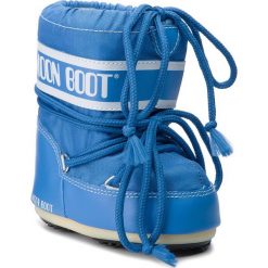 Śniegowce MOON BOOT - Mini Nylon 14004300069 Azure. Niebieskie śniegowce dziewczęce . W wyprzedaży za 199,00 zł.
