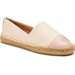 Espadryle TORY BURCH - Color Block Flat 47016 Sea Shell Pink/Sea Shell Pink 659. Brązowe espadryle damskie Tory Burch, bez wzorów, ze skóry, bez obcasa, na płaskiej podeszwie. W wyprzedaży za 409,00 zł.