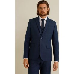 Mango Man - Marynarka Brasilia. Niebieskie garnitury męskie Mango Man, bez wzorów, z elastanu. Za 349,90 zł.