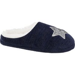 Kapcie damskie Casa mia niebieskie. Niebieskie kapcie damskie marki Casa mia, z materiału. Za 29,90 zł.