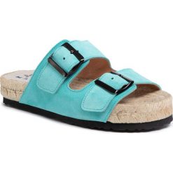 Espadryle MANEBI - Nordic Sandals M 3.6 R0 Aquamarine. Niebieskie espadryle damskie Manebi, bez wzorów, ze skóry, bez obcasa. Za 539,00 zł.