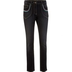Dżinsy ze stretchem bonprix czarny "stone". Czarne jeansy damskie bonprix. Za 99,99 zł.