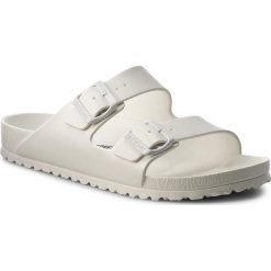 Klapki BIRKENSTOCK - Arizona 0129441 White. Białe klapki męskie Birkenstock, bez wzorów, z tworzywa sztucznego. Za 119,00 zł.